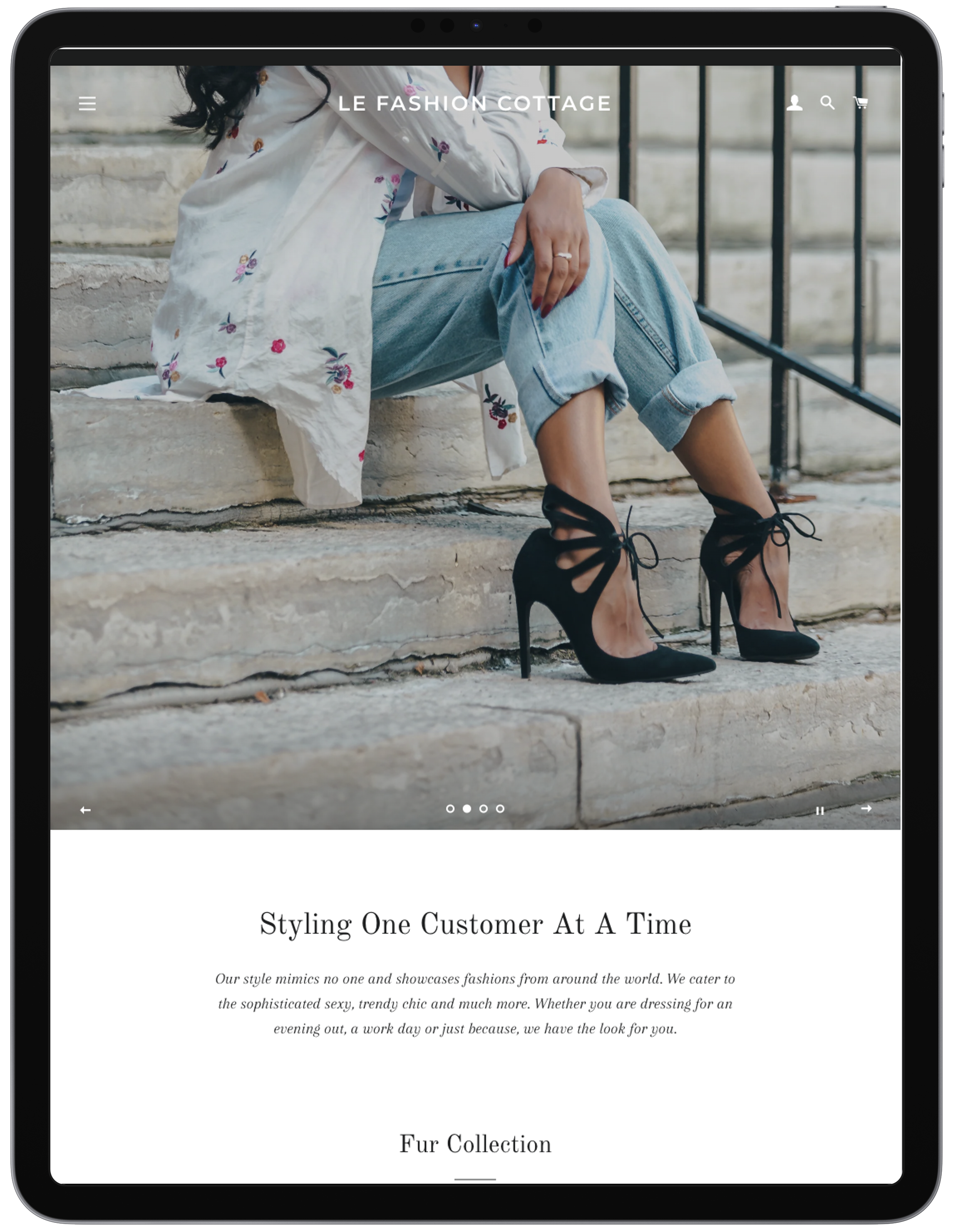 Le Fashion Cottage tablet view