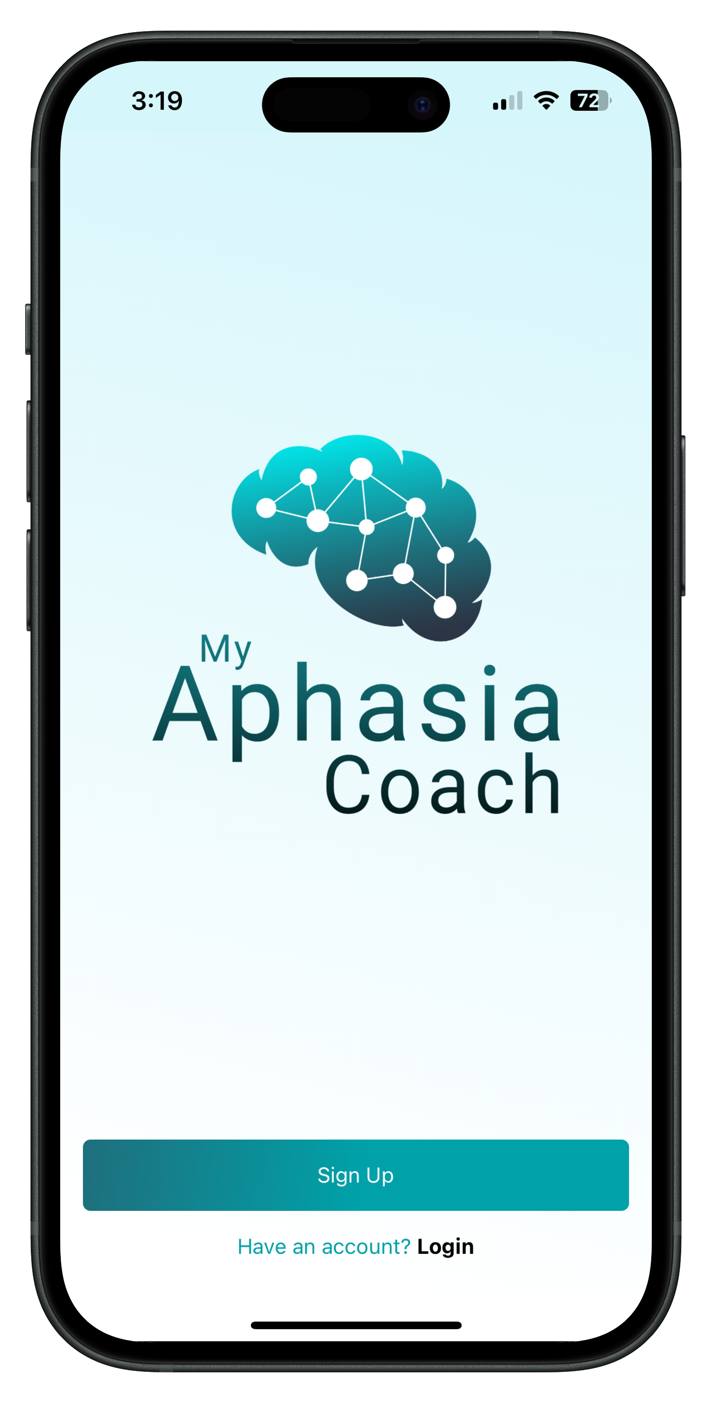 My Aphasia Coach mobile view